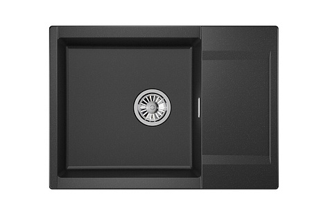 Мойка кухонная Granula ES-7003, 700х500мм, Чёрный, искусственный камень, в комплекте