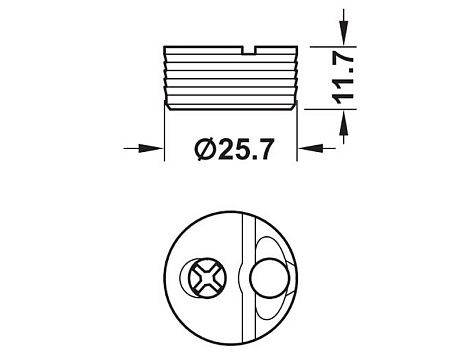 Корпус Tofix белый, для плит 18-26 мм, 261.95.704, HAFELE