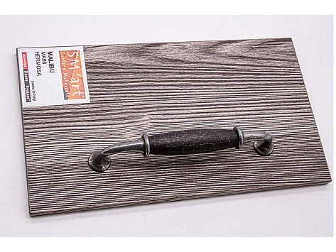 Ручка мебельная, скоба Victoria, 128 мм, чугун/глянцевое олово, Metakor