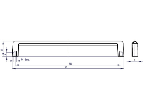 Ручка мебельная, скоба FS-184, 160 мм, хром, Валмакс