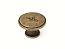 Ручка мебельная, кнопка RK-66, античная бронза, Kerron