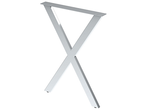 Опора для стола X-образная, 30х60, 725x595+5мм, усиленная, хром (краска)