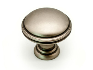 Ручка мебельная, кнопка GR49, старое серебро, Gamet