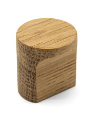 Ручка мебельная  DOT, деревянная (дуб),  светлое масло, D22мм