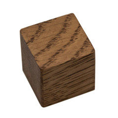 Ручка мебельная  DOT, деревянная (дуб),  темное масло, 24х24мм