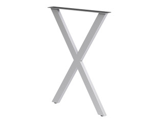 Опора для стола X-образная, 30х60, 725x595+5мм, усиленная, алюминий матовый (RAL9006)