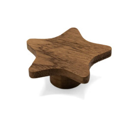 Ручка мебельная  STAR, деревянная (дуб),  темное масло
