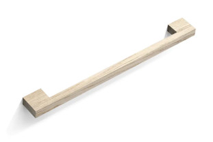 Ручка мебельная  Bridge HL-017M деревянная (дуб), белая, 288 мм