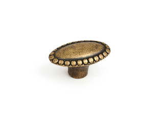 Ручка мебельная, кнопка GG 3105,  античная бронза