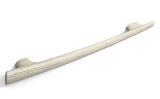 Ручка мебельная Bow HL-004M деревянная (дуб), 352 мм, белая