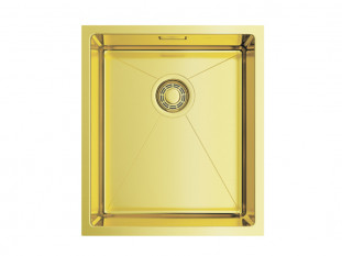 Мойка Omoikiri Taki 38-U/IF-LG 380х440х200мм, выпуск 3 1/2, нержавеющая сталь/светлое золото, в комплекте