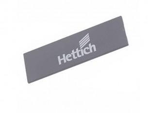 Заглушка для ящика InnoTech Atira с лого Hettich, пластик, цвет серебристый/хром, Art.9194652, Hettich