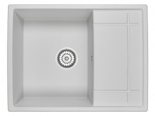 Мойка кухонная Granula 6501, 650x500х200мм, АРКТИК, искусственный камень, в комплекте