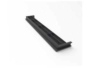 Решетка вентиляционная №2, 390х65 мм, черный, пластик
