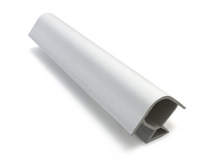 Угловое соединение для цоколя 90 H-150 мм, белый глянец