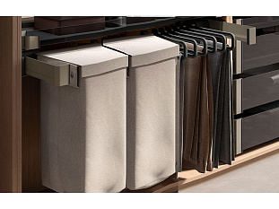 Конеро Комплект Мешок для белья на раме WхD 960-1020x450, мешок узкий 2 шт; вешалки 6 шт, шампань Art. 5497989853, Kessebohmer