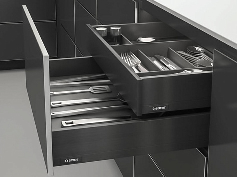 Комплект ящика FLOWBOX с доводчиком H256 450 Антрацит, Samet (индивид. упак.)