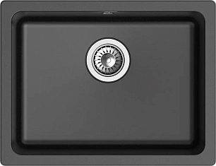 Мойка кухонная BERKANA 50 подст.монтаж 1-чаш 560х430мм nero арт.BK-50 nero, Rivelato