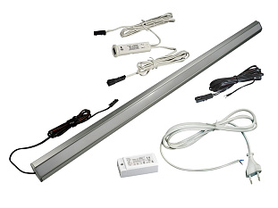 Комплект угл. профиля 0,5м с LED лентой/холодный свет/ИК-выкл/сет.шнур
