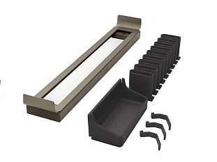 Держатель для галстуков и ремней с полочкой фасадный лев/прав 320 мм, Конеро, D 345 мм, цвет ШАМПАНЬ Art. 2383879853, Kessebohmer