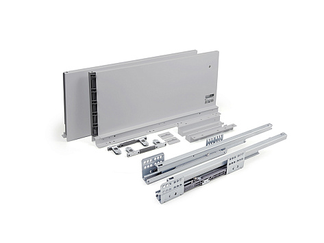 Комплект ящика с прямыми боковинами СТАРТ SOFT ЭКСТРА с доводчиком высокий 199мм, серый, SB21GR.1/500, Boyard