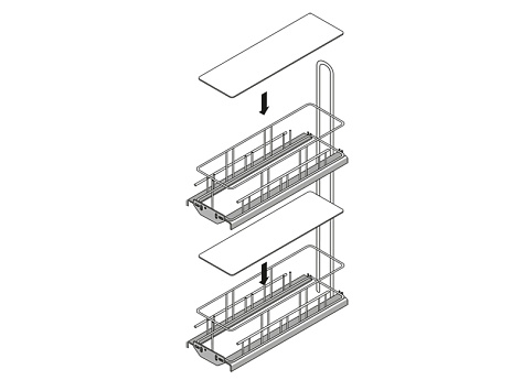 Вставка в корзину Cargo IQ plus шириной 200 мм, прозрачная, пластмасса Art. 9065861, Hettich