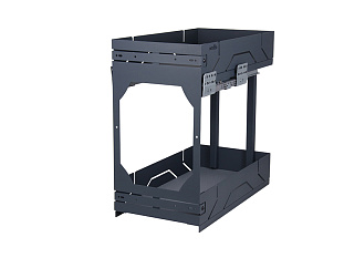 Выдвижная корзина-карго 300 мм на направляющих с доводчиком X.ERGO KR44/1/3/300/GRPH, графит, Boyard