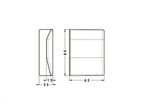 Накладка для навеса 807, коричневая (пласт), левая, 807.00.04.00.SX, CAMAR