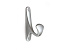 Крючок мебельный ЛУИС K102SC.2, однорожковый, сатиновый хром, Boyard