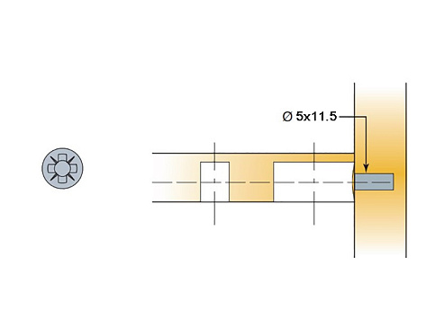 Шток ввинчиваемый SYSTEM 6, 6,3х11,5 мм, Art. 006406-885-300, Titus