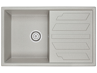 Мойка кухонная Granula 8002, 790х500х200мм, БАЗАЛЬТ, искусственный камень, в комплекте