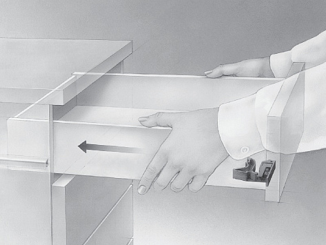 Комплект скрытых направляющих Quadro V6 30/500 Push to open с фиксаторами, Hettich