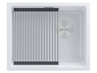 Мойка Paulmark гранит LUMI-PRO 55 UNI, белый, 550х450мм