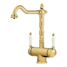 Смеситель Omoikiri Amagasaki-G, с питьевой водой, золото