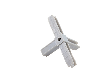 Уголок сборочный 4d с отверстием и резьбой M8, серый металлик, Алюмформ