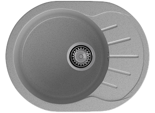 Мойка кухонная Granfest GF - R580L, 579х448х200мм, серый 310, искусственный камень, в комплекте