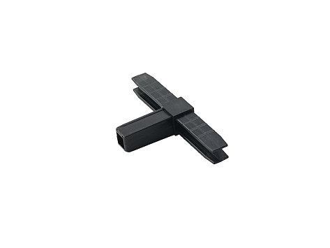 Уголок сборочный 3d прямой с отверстием и резьбой M8, чёрный, Алюмформ