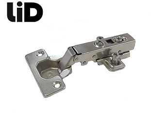 Петля накладная 105* с доводчиком, clip-on, с ответной планкой H=0 крепление евро шурупом, LID