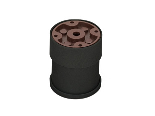 Опора Рондо, регулируемая D60, H60-80, круглая, пластиковая, черный матовый