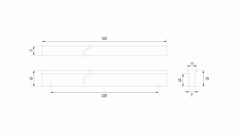 Ручка мебельная, накладная PORT RS066W.4/320, 320 мм, белый, Boyard