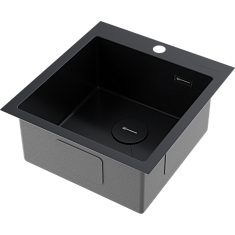 Мойка Omoikiri Akisame 46-GB 460х510х200мм, выпуск 3 1/2, нержавеющая сталь/графит, в комплекте