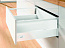 Комплект ящика InnoTech Atira 176х300 белый с релингом, полн. выдв. Silent System, Art. 9230057, глубина 350мм, Hettich