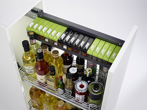 Комплект установочный Комфорт II, левый, высота 654 мм, рама 630 мм + направляющие + крепления, титан, Art. 2607560102, Kessebohmer