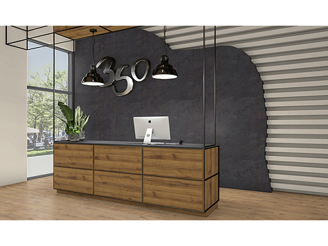 Столешница 4100х650х38  Дуб Шерман коньяк коричневый H1344 ST32, Филвуд с кромкой, W4^, Egger