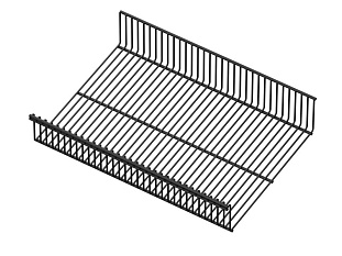 ARISTO Полка-корзина проволочная, серия 360, L=450, чёрный Art. WA0345.VP045.BK0PC.RA