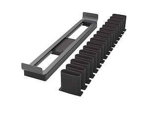 Держатель для галстуков и ремней на боковину лев/прав выдвижной 320 мм, Конеро, D 345 мм, цвет ЧЕРНЫЙ Art. 2383807021, Kessebohmer