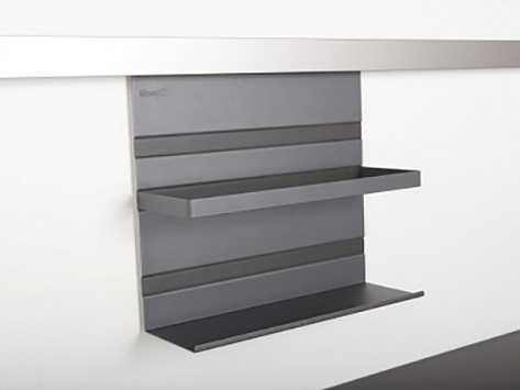 Полка + рейлинг Линеро Мозаик, 350x110x300 мм, антрацит, Art. 89199844, Kessebohmer