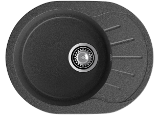 Мойка кухонная Granfest GF - R580L, 579х448х200мм, Графит, искусственный камень, в комплекте
