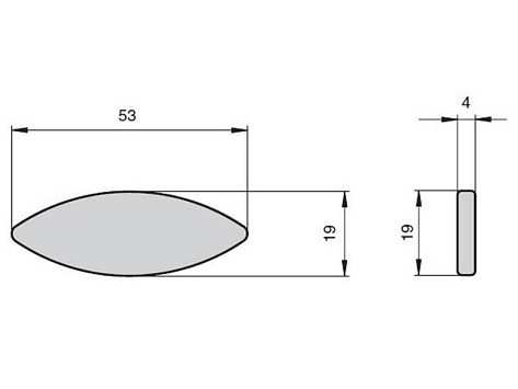 Шкант плоский EL10, 53x19 мм