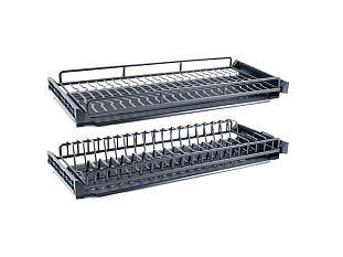Сушилка для посуды в модуль 700 мм, из плоского прутка в нанопокрытии, графит, PANDORA SU07/700, Boyard
